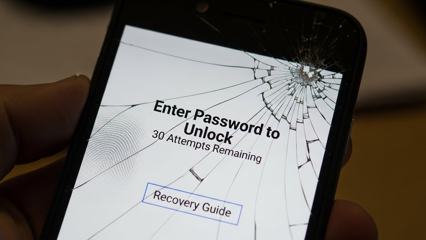 Enter Password to Unlock 30 30 Attempts Remaining